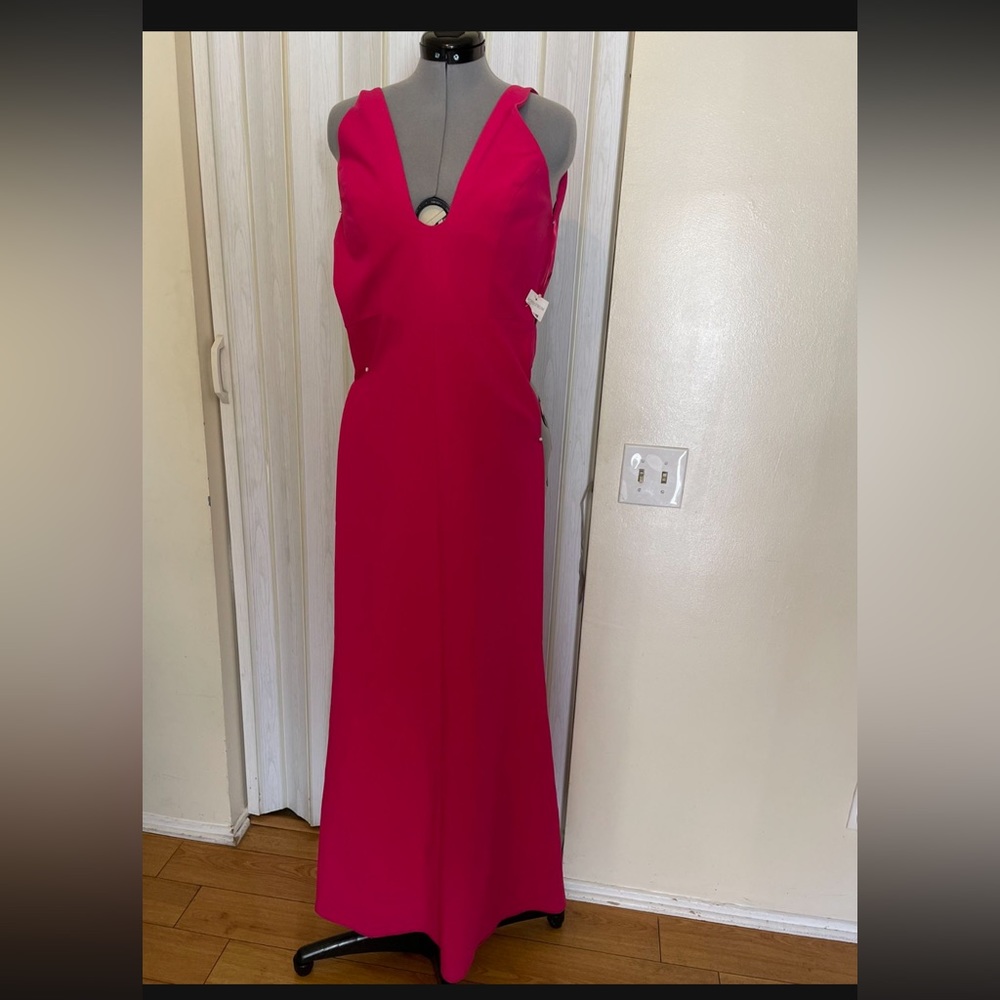 Hot Pink Jill Stuart Halter top evening gown. BRAND NEW! With Tag
